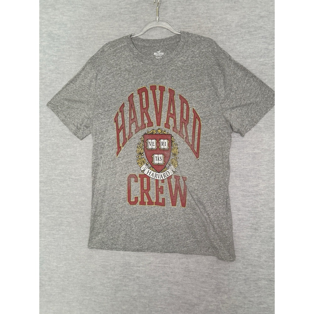 Harvard Crew T-Shirt Hollister Men's Size Large Graphic Tee Relaxed Fit Men's